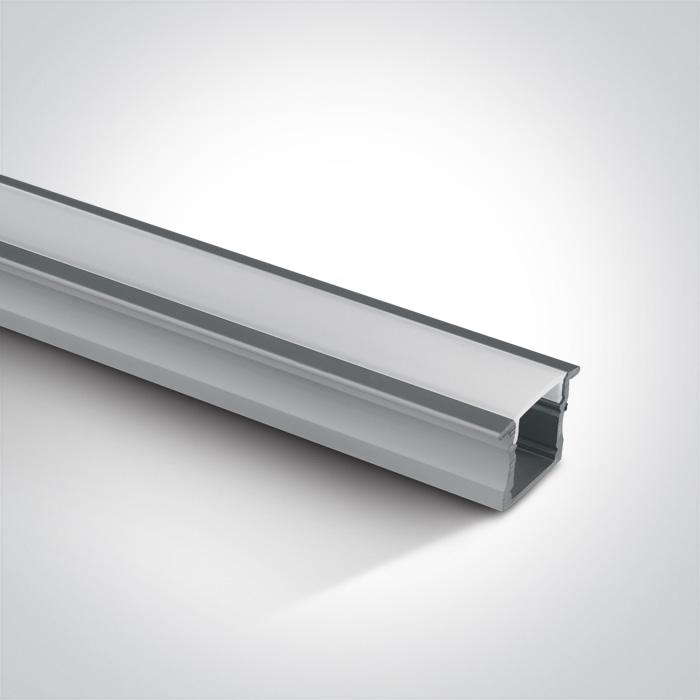 RECESSED PROFILE 2m + PC opal diffuser.