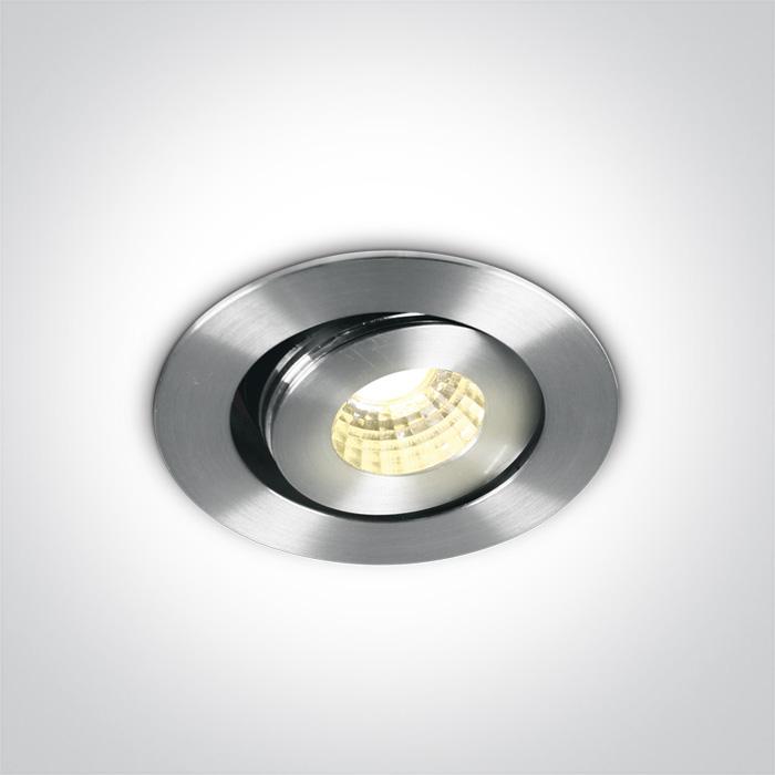 ALUMINIUM COB LED 1w/3w WW 40deg 350mA/700mA.