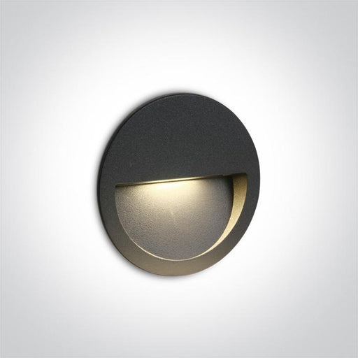 ANTHRACITE WALL RECESSED LED 3W IP65 DARK LIGHT 100-240V.