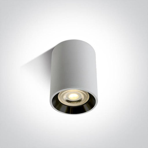 WHITE GU10 10W BLACK REFLECTOR DARK LIGHT.