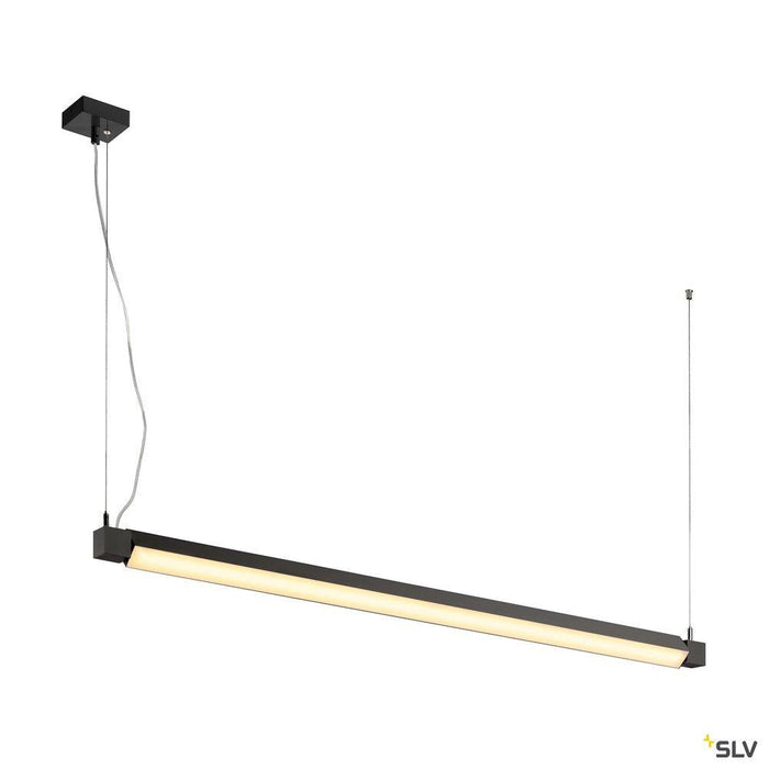 OPEN GRILL LED, single twist pendant, 1200mm, black