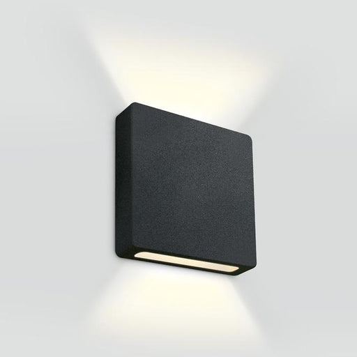 BLACK IP65 WALL RECESSED COB LED 2w WW 700mA DARK LIGHT.