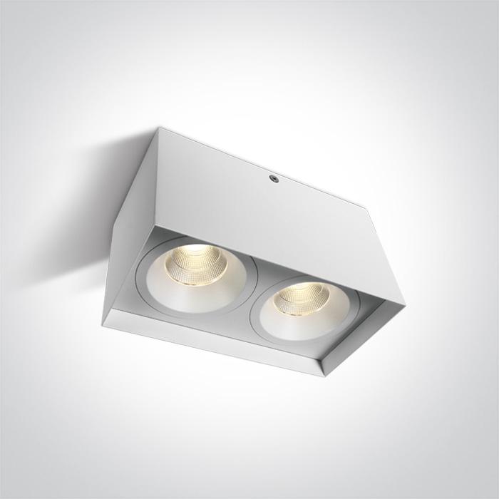 WHITE LED 2x11W WW 40deg IP20 230V.