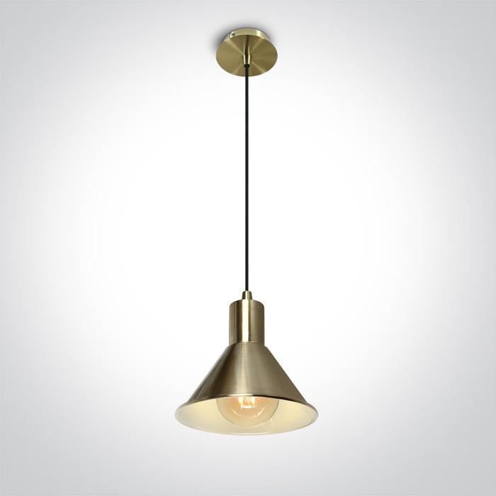 BRUSHED BRASS PENDANT 10w E27 100-240v.