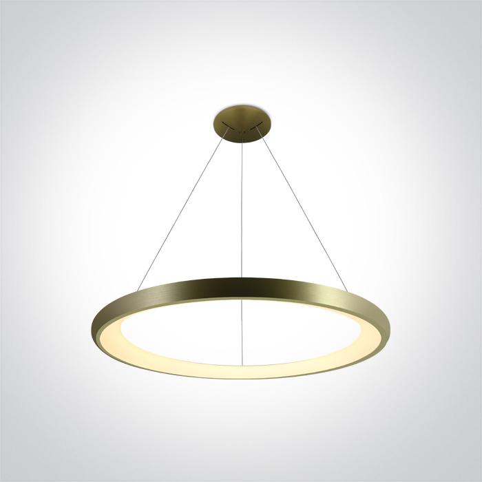 BRUSHED BRASS PENDANT LED 50W WW IP20 230V