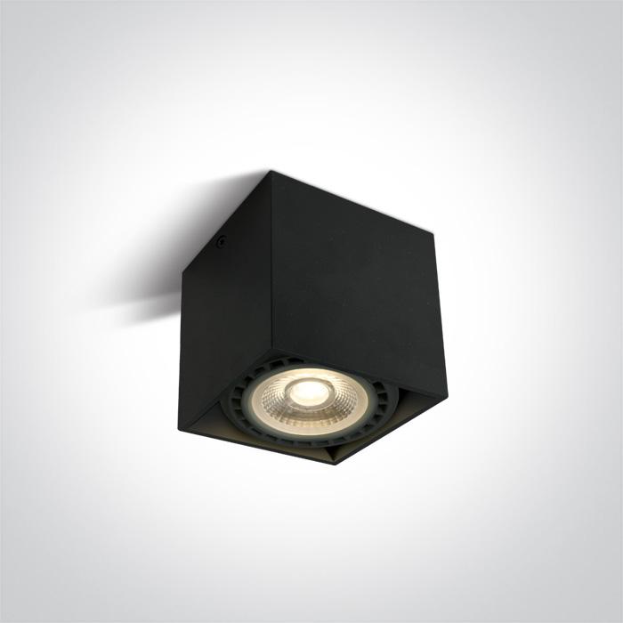 BLACK GU10 R111 15W SQUARE 100-240V.