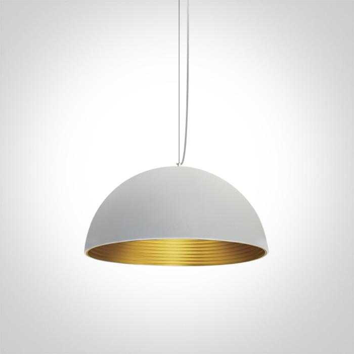 WHITE E27 20W BRASS REFLECTOR.