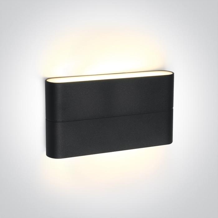 ANTHRACITE LED WALL LIGHT 2x6W WW IP54 230V.