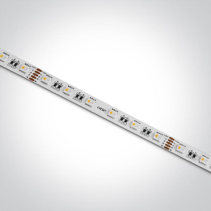 LED STRIP 24vDC RGB+W 19,2w/m 5m ROLL IP20.