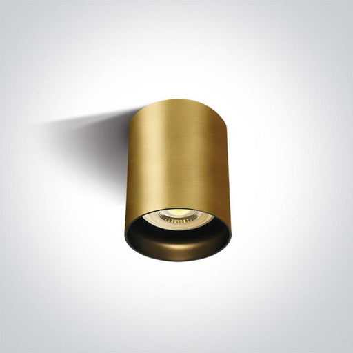 BRUSHED BRASS GU10 10W DARK LIGHT ROUND.