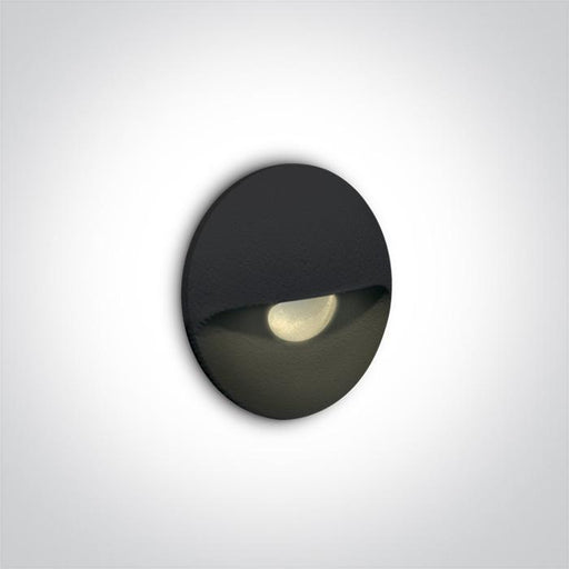 BLACK RECESSED 1W WW IP20 350mA DARK LIGHT.
