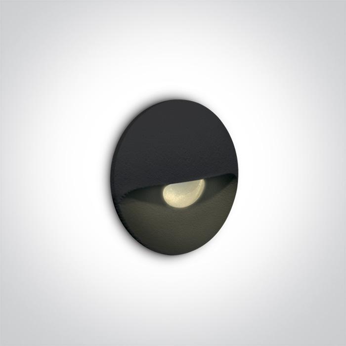 BLACK RECESSED 1W WW IP20 350mA DARK LIGHT.