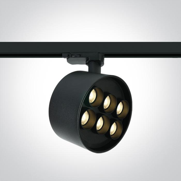 BLACK LED 36W TRACK SPOT WW IP20 230V DARK LIGHT.