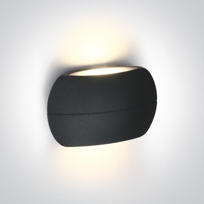 ANTHRACITE LED WALL LIGHT 2x3W WW IP54 230v.