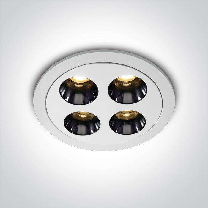 WHITE RECESSED LED 10W WW IP20 38deg 230V DARK LIGHT