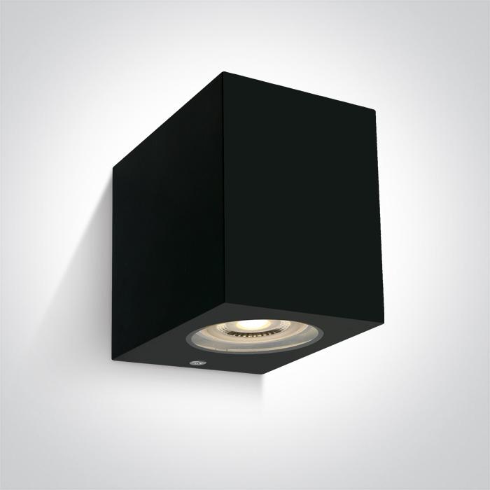BLACK WALL LIGHT GU10 6W IP65
