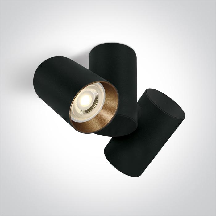 BLACK GU10 2x10w DARK LIGHT