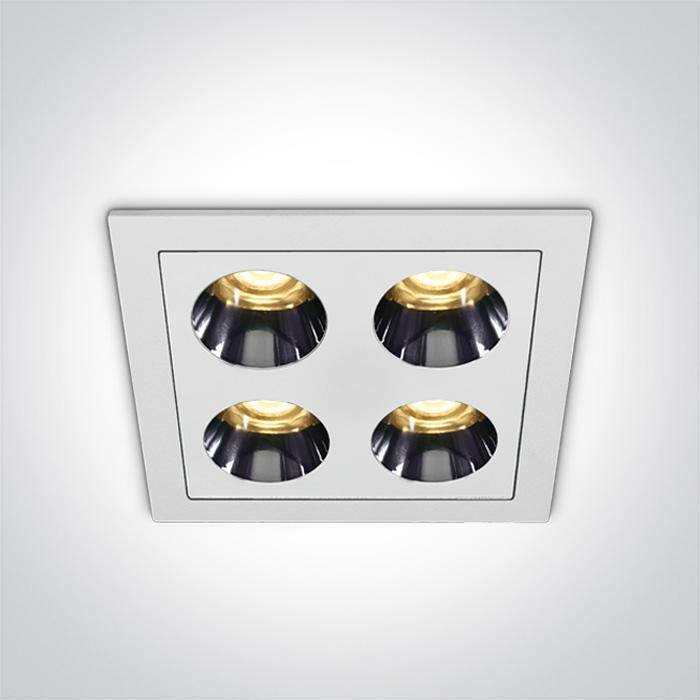 WHITE RECESSED LED 10W WW IP20 38deg 230V DARK LIGHT