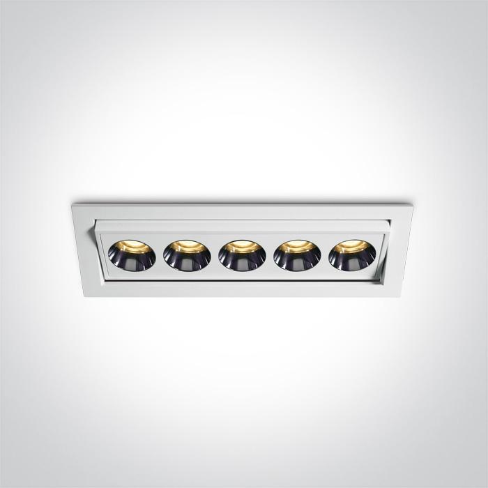 WHITE RECESSED LED 12W WW IP20 38deg 230V ADJUSTABLE DARK LIGHT