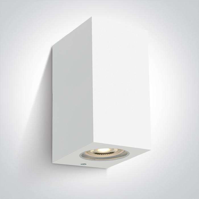 WHITE WALL LIGHT GU10 2x6W IP65