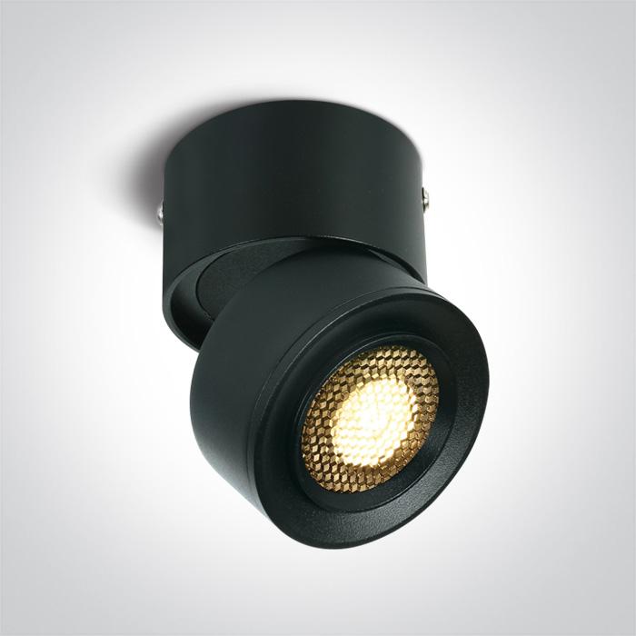 BLACK COB 15W WW IP20 15-45deg ADJUSTABLE 230V HONEYCOMB