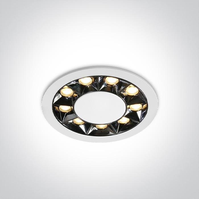 WHITE RECESSED LED 12W WW IP20 38deg 230V DARK LIGHT