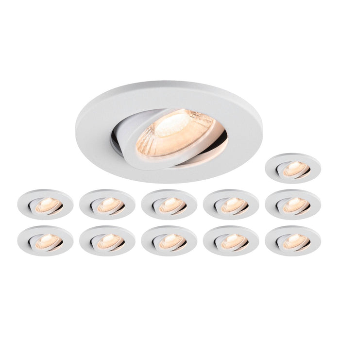 Set consisting of 12x 1007090 UNIVERSAL DOWNLIGHT MOVE PHASE IP20 38° and 1007092 UNIVERSAL DOWNLIGHT cover IP20 white round