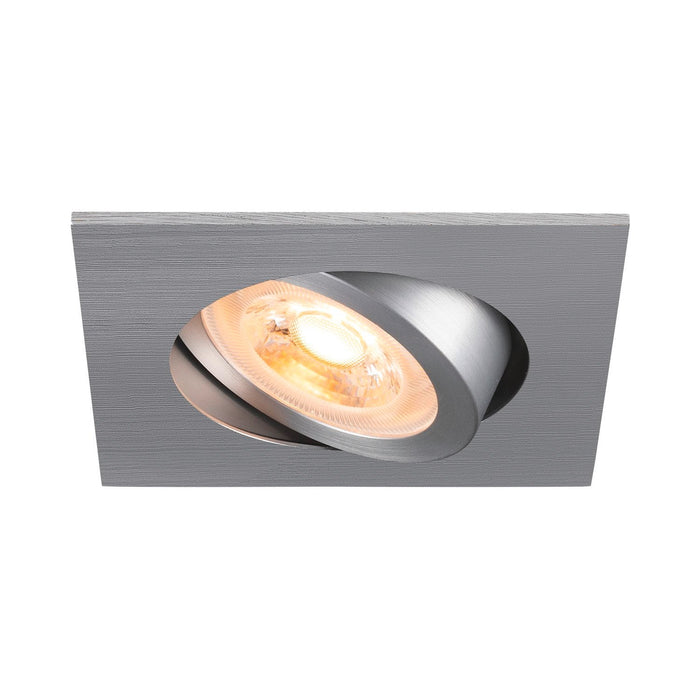 NEW TRIA 68, recessed ceiling light, square, max. 10W GU10, aluminium