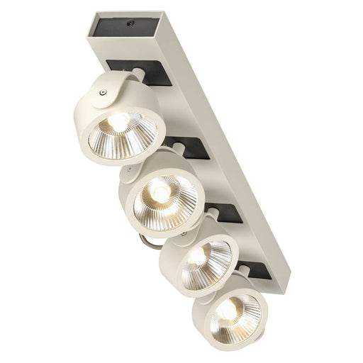 KALU LED 4 Wall and Ceiling luminaire, white/black, 3000K, 24°.