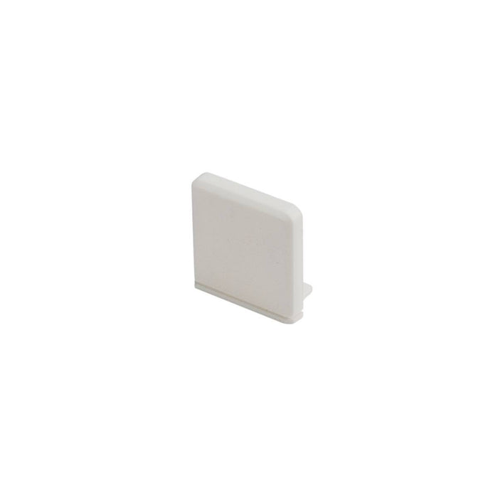 GLENOS end caps, square, for professional profile 2609, matt white, 2 pcs
