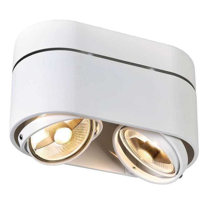 KARDAMOD SURFACE ROUND ES111 DOUBLE ceiling light, round, white, max. 2x75W