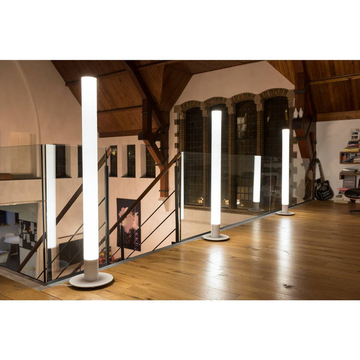 MOUNTING PLATE, indoor, for LIGHT PIPE pathway and floor stand, white, with clear cable