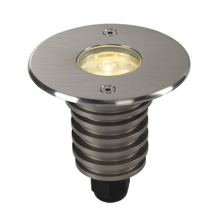 DASAR 920 outdoor LED inground fitting, round stainless steel 316 4000K IP67, 5.5W