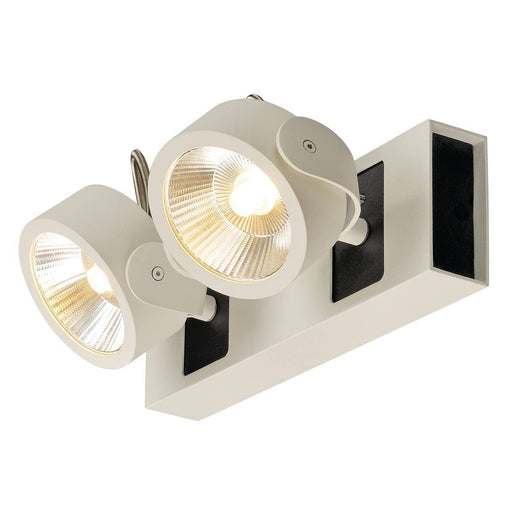 KALU LED 2 Wall and Ceiling luminaire, white/black, 3000K, 24°.