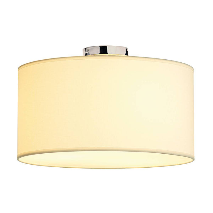 SOPRANA ceiling light, CL-1, round, white textile, E27, max. 3x 60W