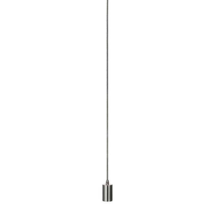 FITU pendant, A60, round, brushed aluminium, 5m cable with open cable end, max. 60W