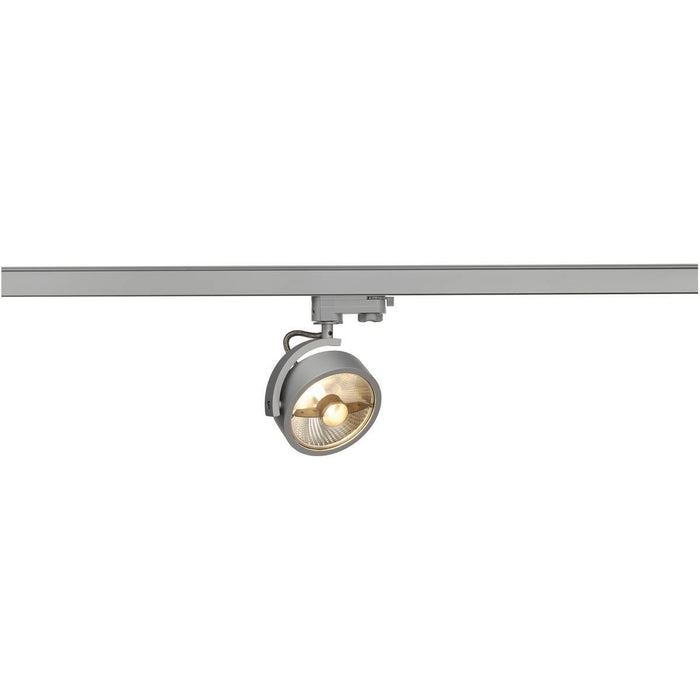 KALU TRACK QPAR111 lamp head, silver-grey, incl. 3-circuit adapter