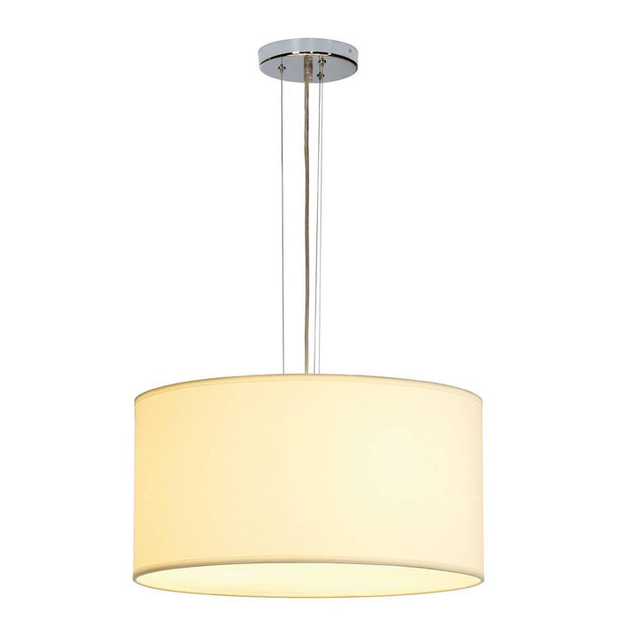 SOPRANA pendant, PD-5, round, white textile, 3x E27, max. 3x 60W