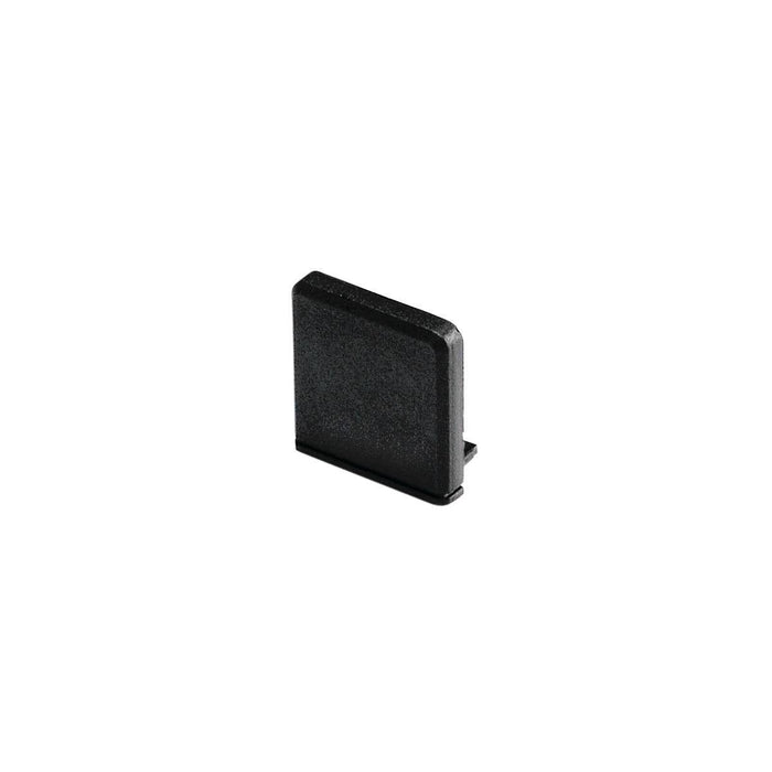 GLENOS end caps, square, for professional profile 2609, matt black, 2 pcs