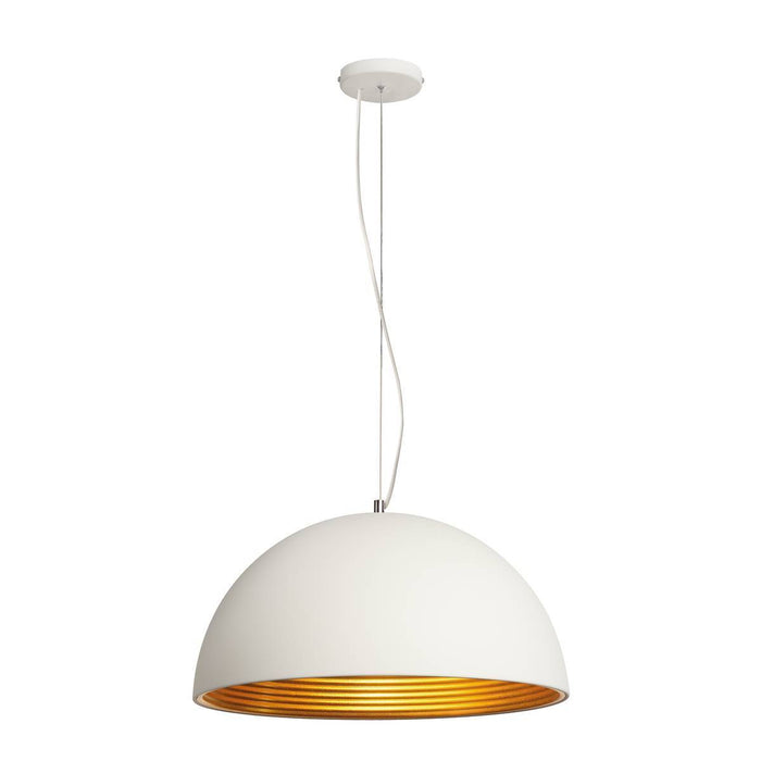 FORCHINI M pendant, PD-1, 50cm , round, white/gold, E27, max. 40W