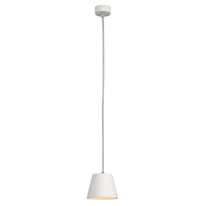 PLASTRA CONE pendant, white plaster, trapezoid, GX53, max. 11W