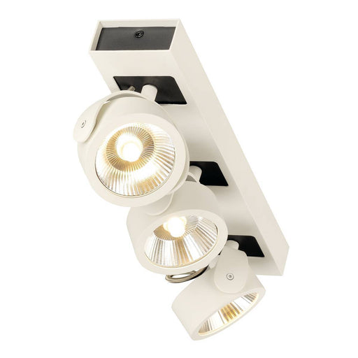 KALU LED 3 Wall and Ceiling luminaire, white/black, 3000K, 24°.