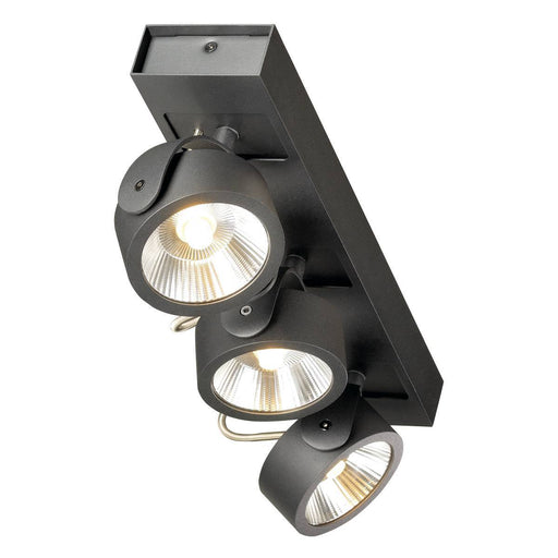 KALU LED 3 Wall and Ceiling luminaire, black, 3000K, 24°.