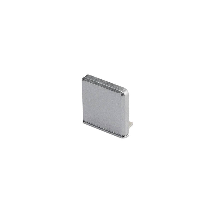 GLENOS end caps, square, for professional profile 2609, silver, 2 pcs