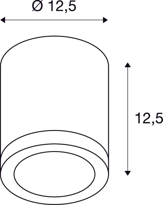 ROX CEILING OUT, QPAR11, outdoor ceiling light, brushed aluminium, max. 50W, IP44