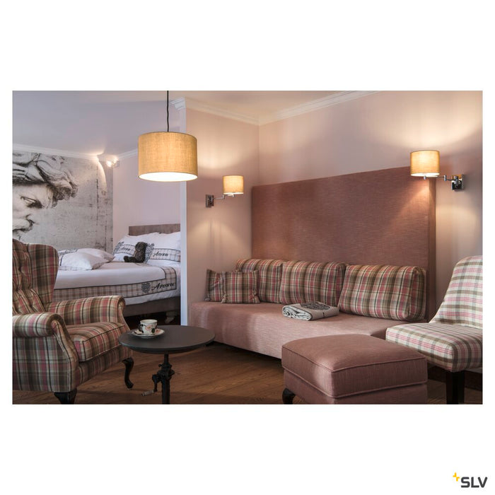 FENDA Base, WL, Indoor surface-mounted wall light, E27, max. 40W, chrome