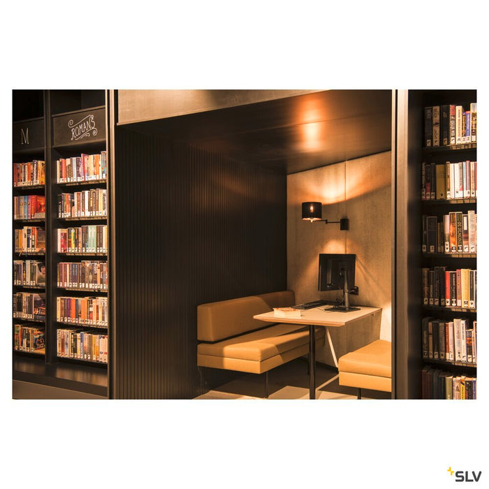 FENDA Base, WL, Indoor surface-mounted wall light, E27, max. 40W, black