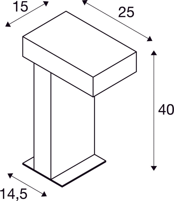PATHLIGHT 40, LED outdoor floor stand, rust coloured, IP55, 3000K