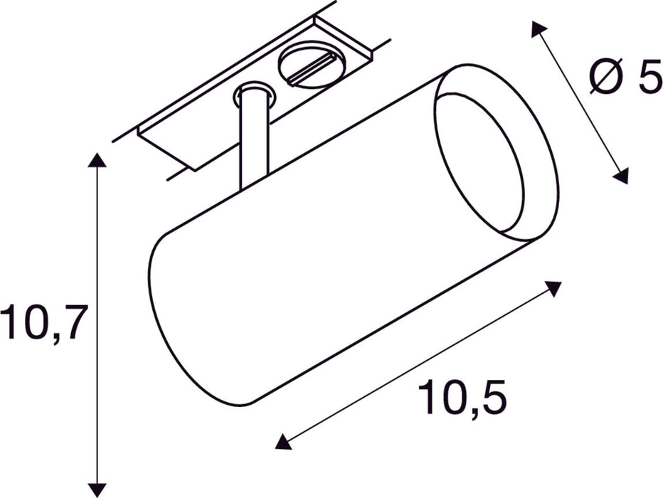 NOBLO SPOT, black, 2700K, 36°, incl. 1-circuit adapter