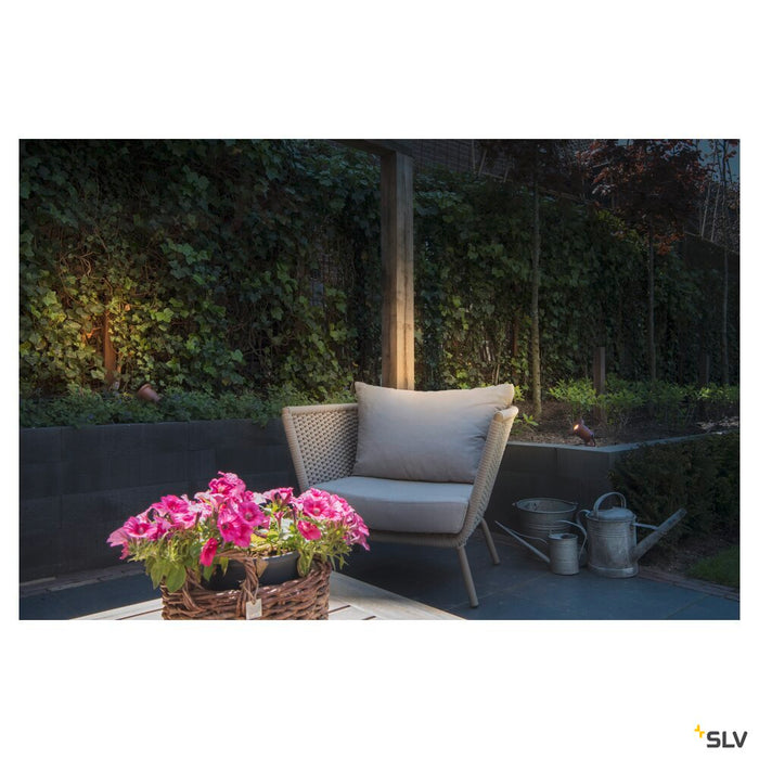 BIG NAUTILUS QPAR51, Outdoor ground spike luminaire, rust coloured IP65 max. 11W